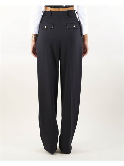 Stretch crêpe trousers with double darts Elisabetta Franchi ELISABETTA FRANCHI | Pants | PA05247E2110